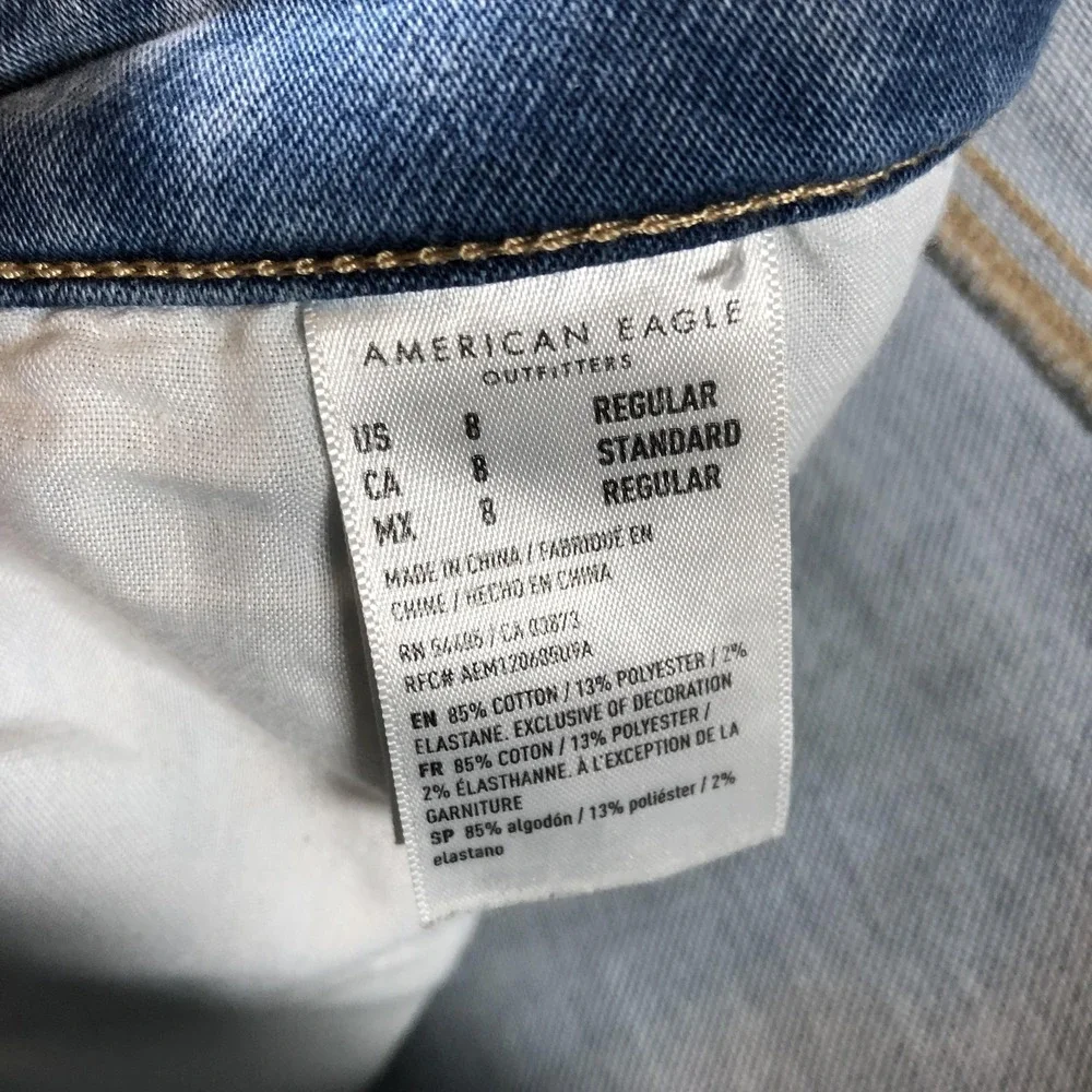 American Eagle Next Level Skinny Jeans Womens 8 Distressed Light‎ Wash